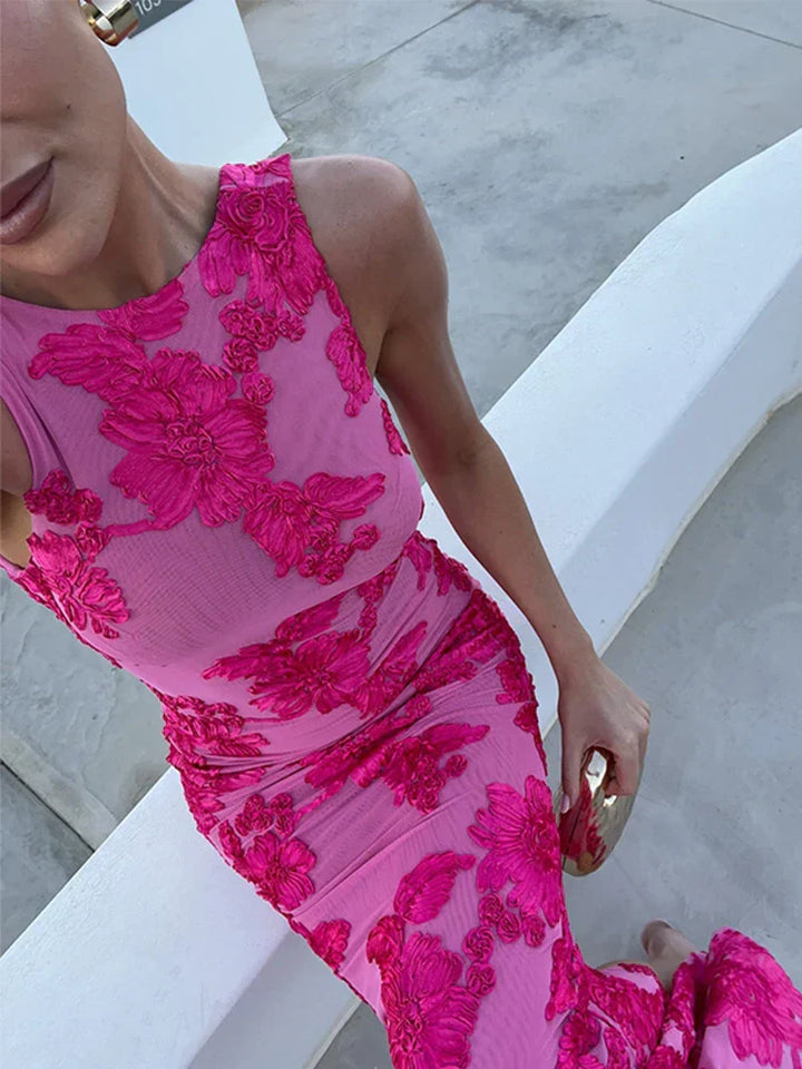 Malcah™ | Robe de Soirée Florale Intemporelle