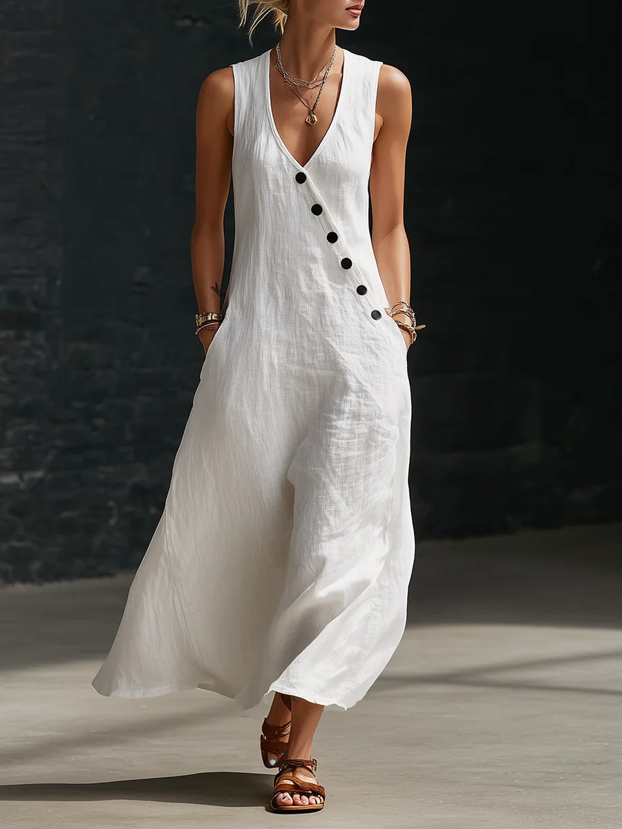 Robe Maxi Décontractée Sans Manches