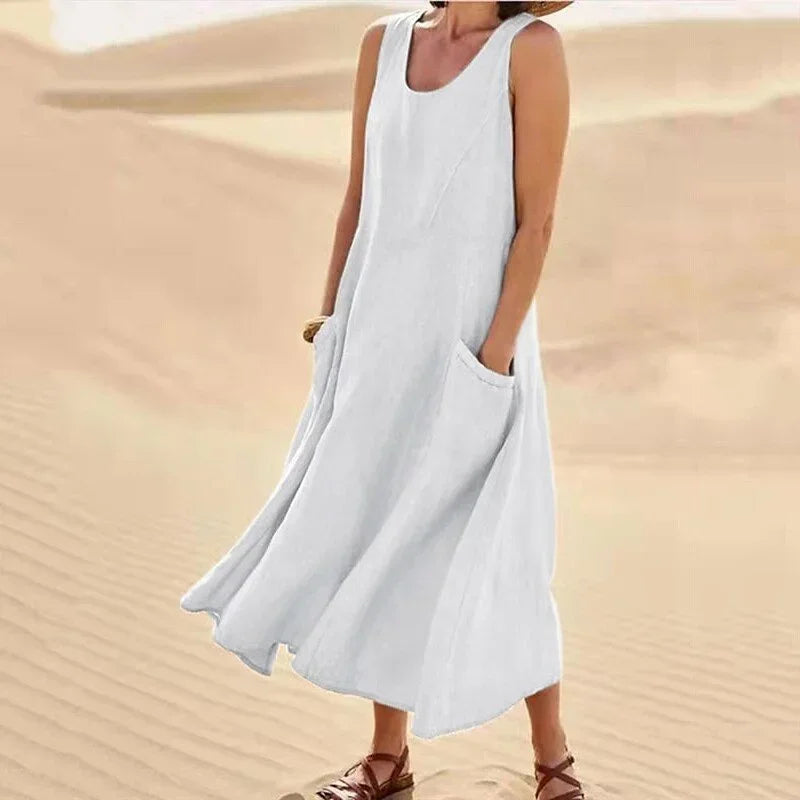 Robe d'été sans manches en coton