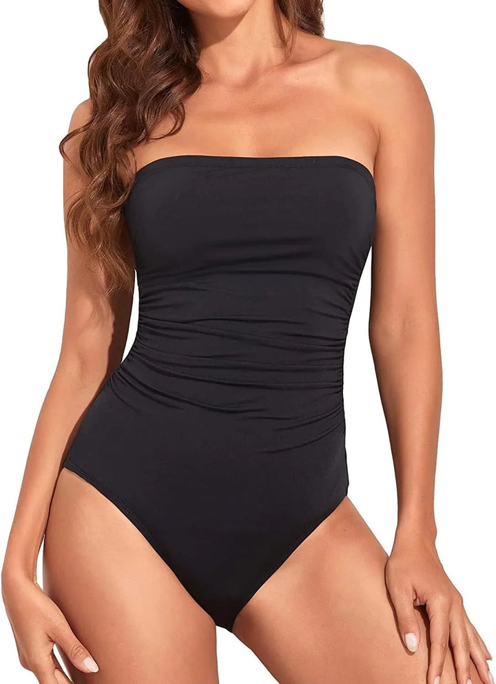 Maillot de Bain Une Pièce Bandeau Ventre Plat