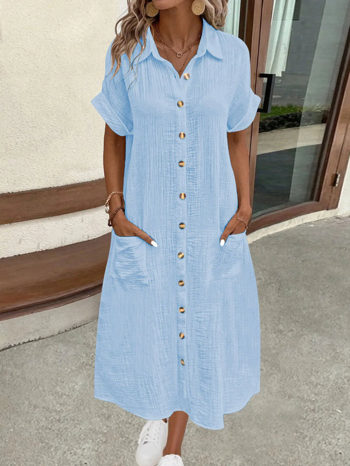 Jupe chemise unie tendance