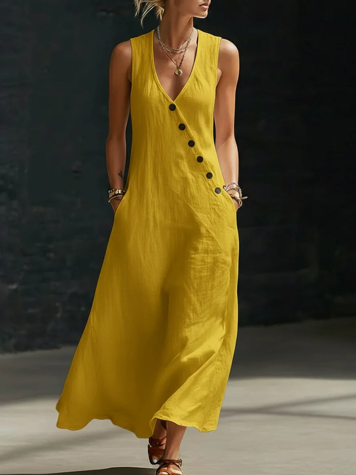 Robe Maxi Décontractée Sans Manches