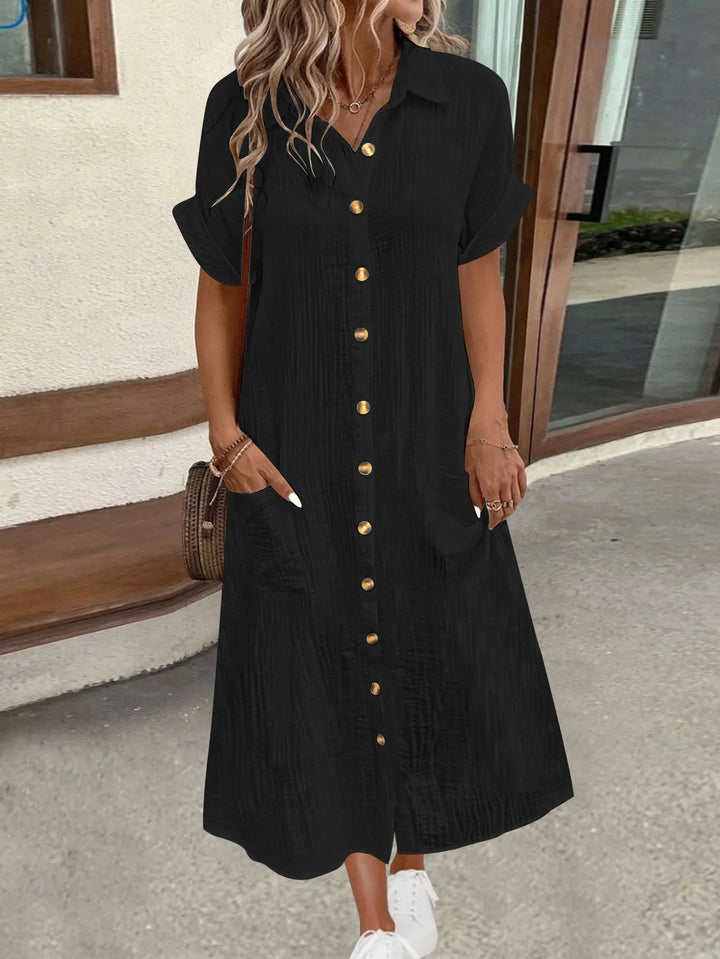 Jupe chemise unie tendance