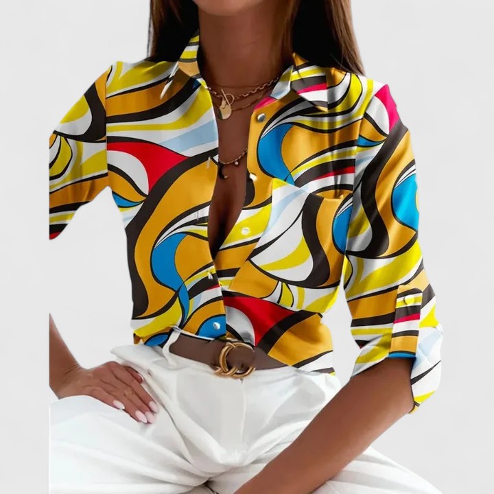 Lisette | Blouse Élégante à Manches Longues