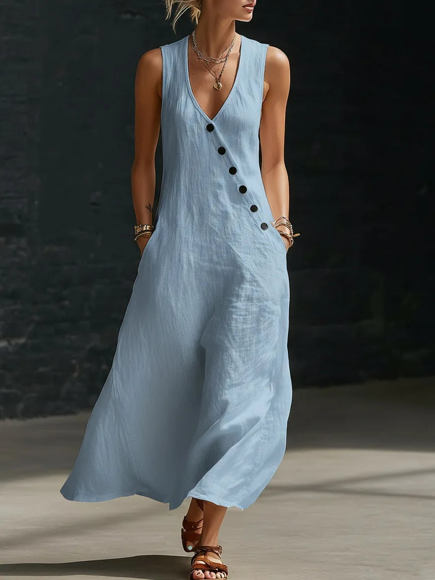 Robe Maxi Décontractée Sans Manches