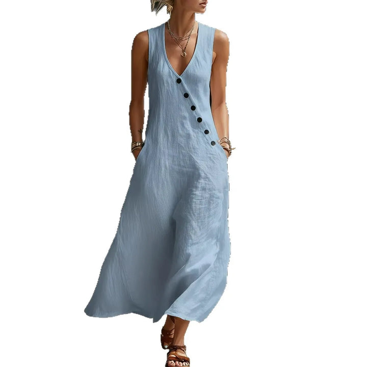 Robe Maxi Décontractée Sans Manches