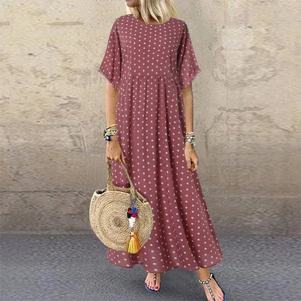 Robe Maxi Boho Imprimé Vintage