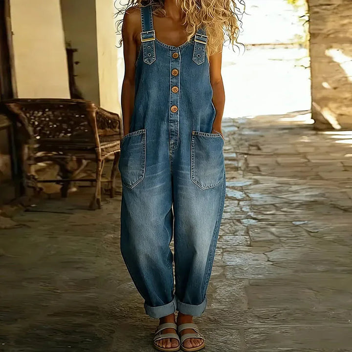 Saylor | Salopette en Jean Vintage à Bretelles Ajustables