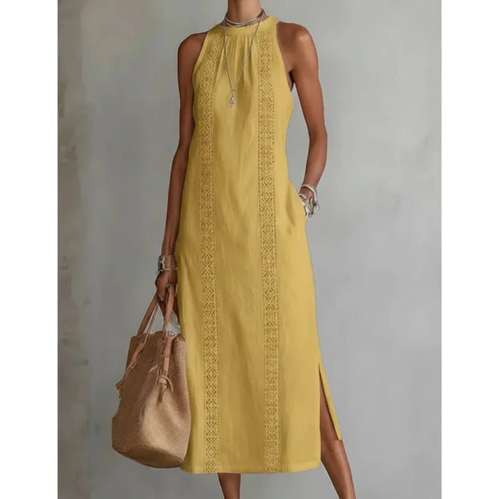 Robe d'été blanche sans manches