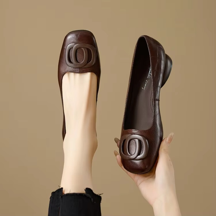 Sophia | Chaussures plates élégantes en cuir