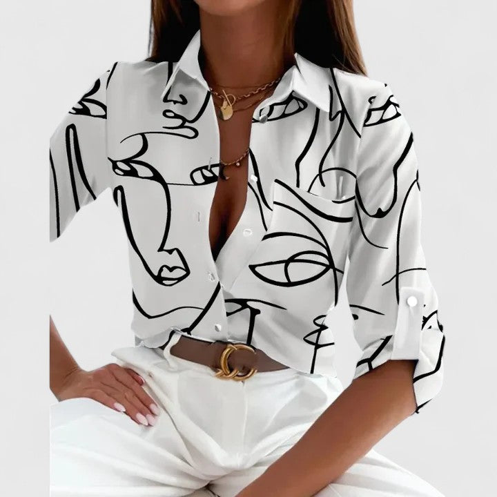 Lisette | Blouse Élégante à Manches Longues