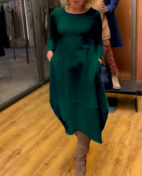 Lucas & Léa Paris - Robe midi noire à poches