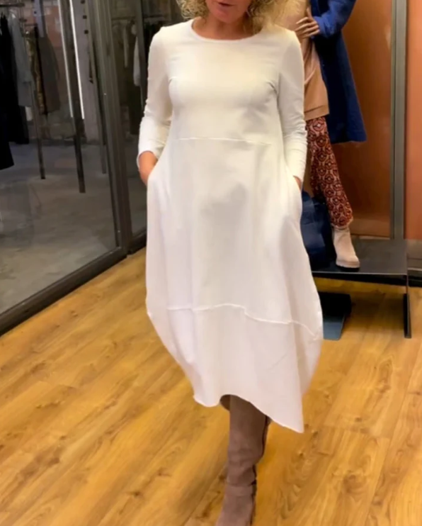Lucas & Léa Paris - Robe midi noire à poches