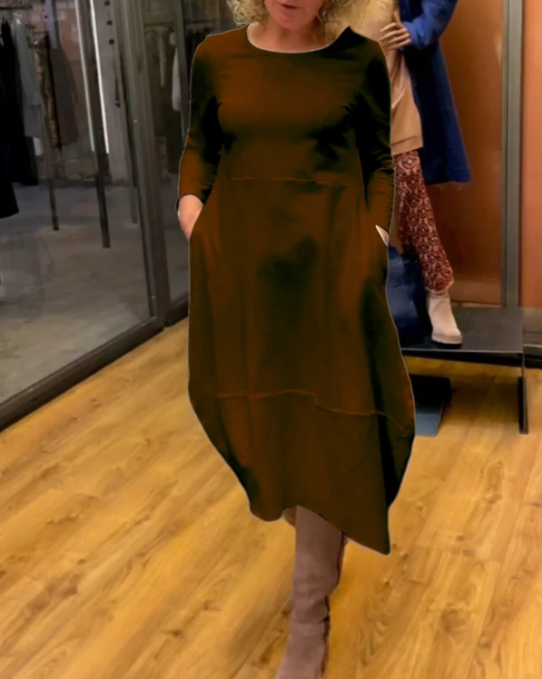 Lucas & Léa Paris - Robe midi noire à poches