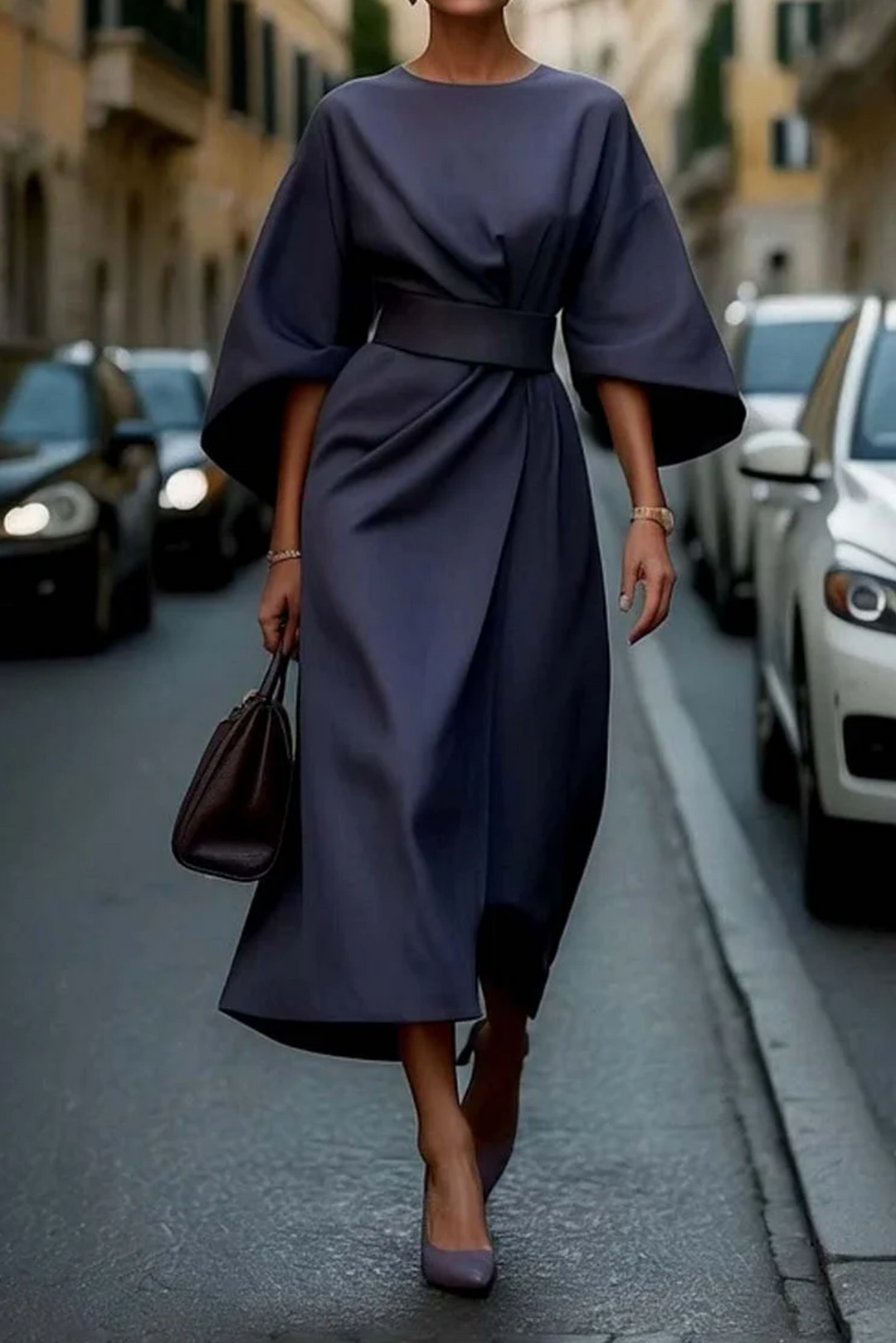Maya™ | Robe à manches lanternes élégante