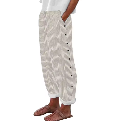 REA | Pantalon Casual Rayé Confortable