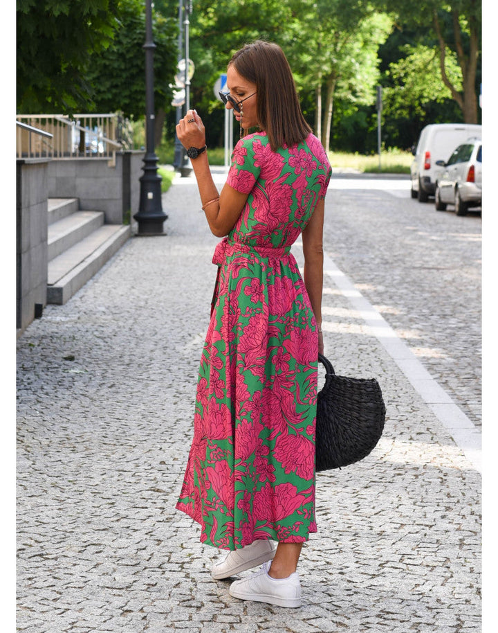 Judy | Robe Florale Élégante à Col V