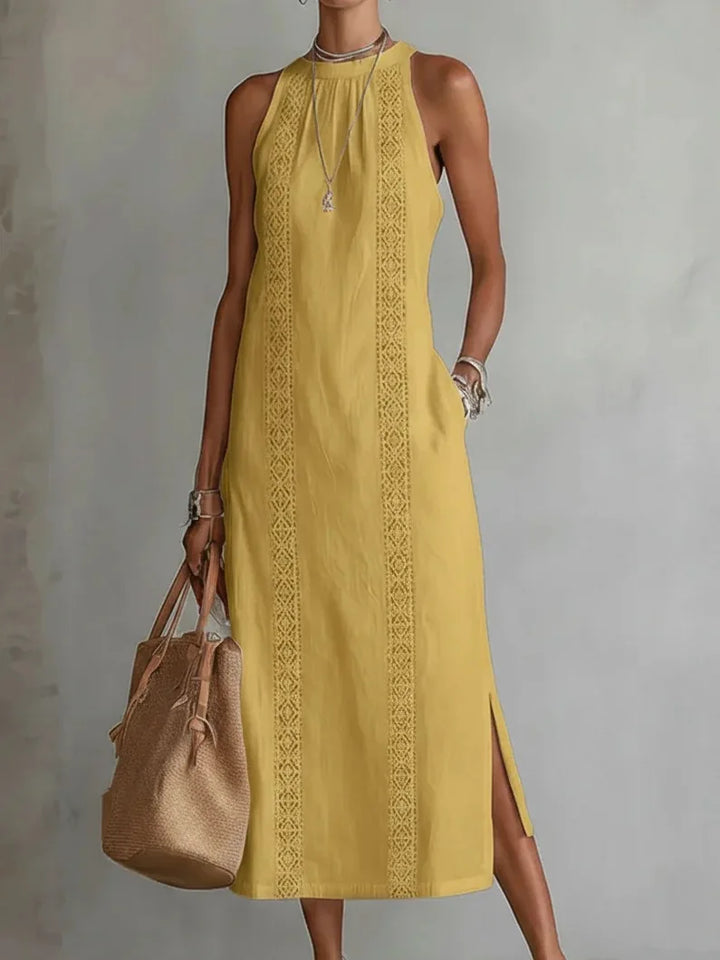 Robe d'été blanche sans manches