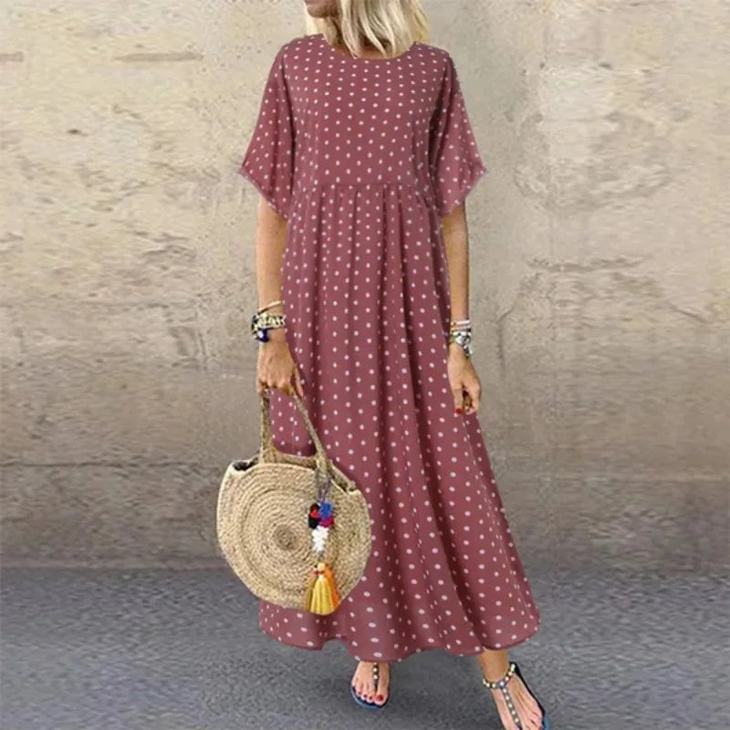 Robe Maxi Boho Imprimé Vintage