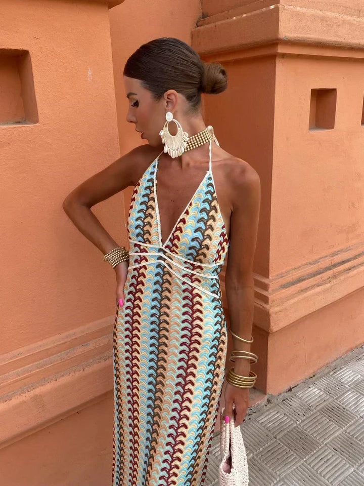 Naama-Lee™ | Robe Maxi Décolleté V Sans Dos