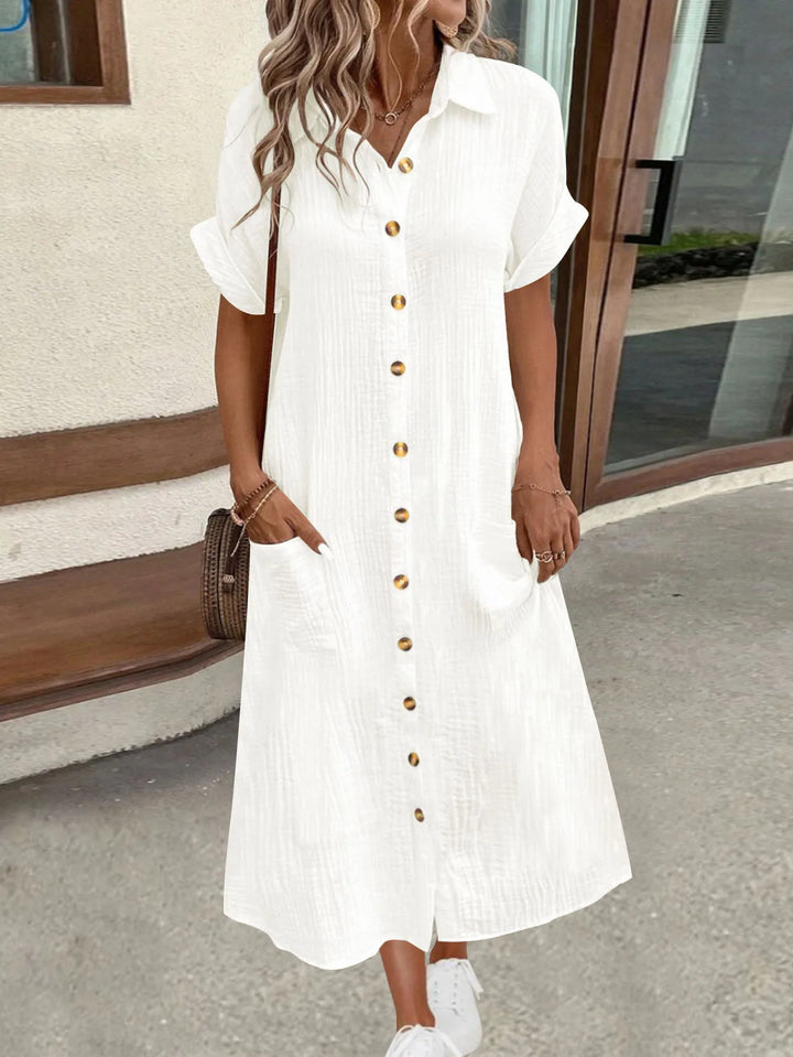 Jupe chemise unie tendance