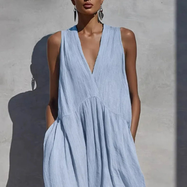 Robe Maxi Décolleté V Sans