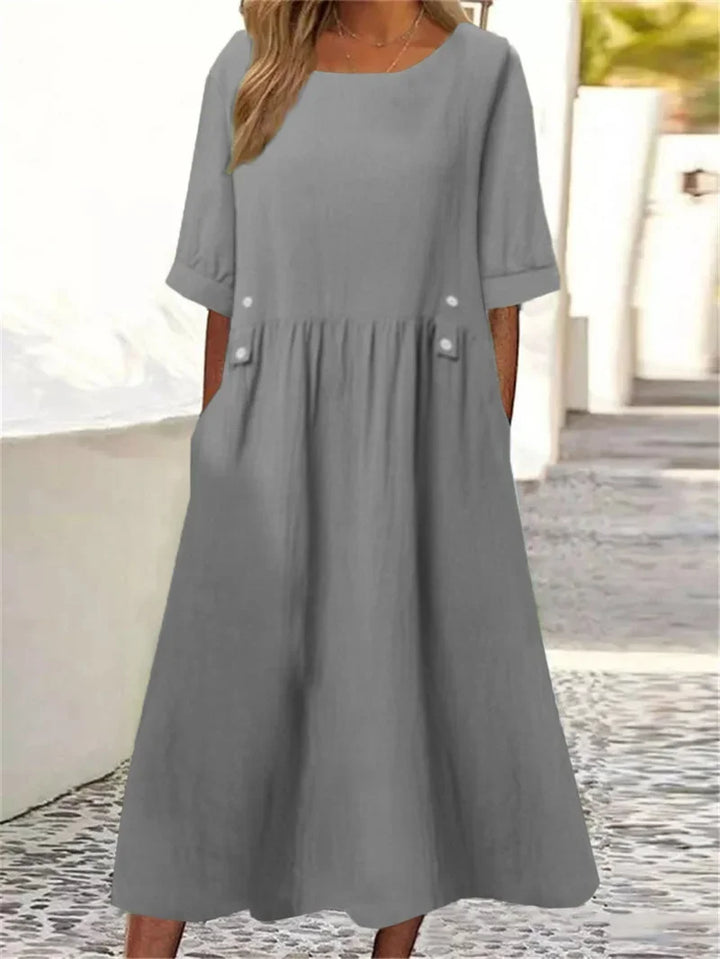 Robe Femme  Coton Lin Confortable