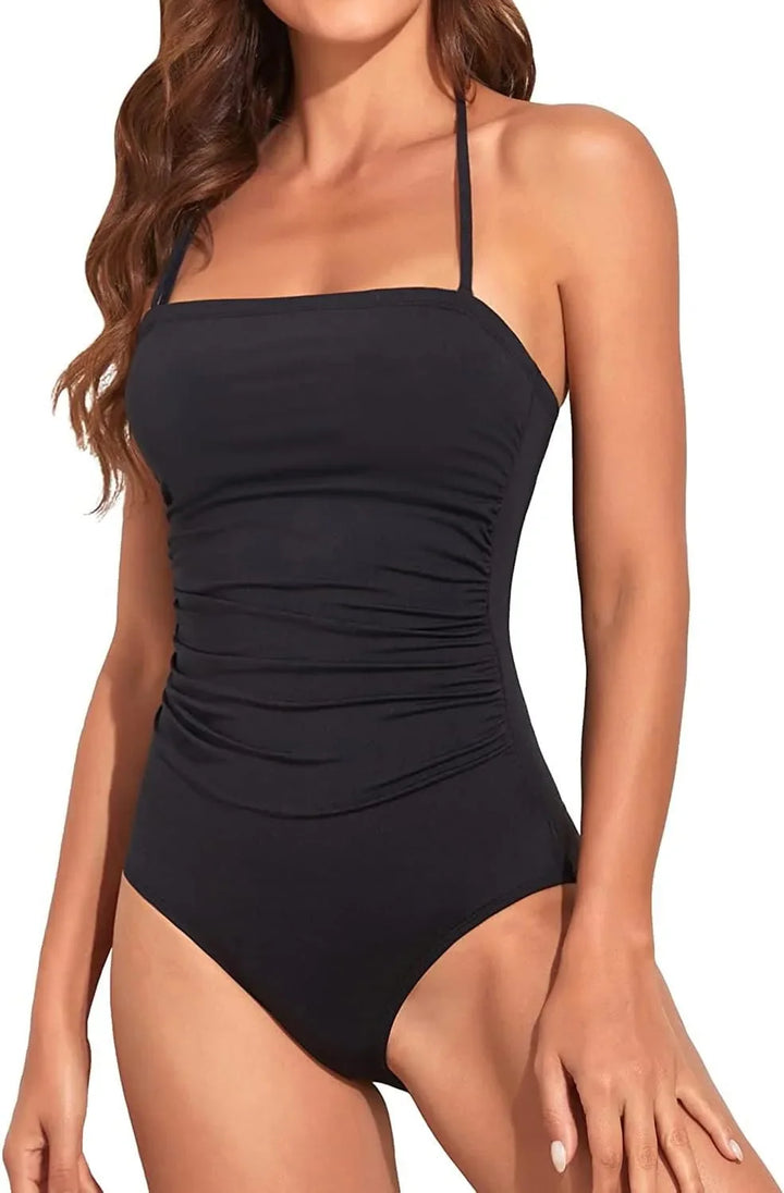 Maillot de Bain Une Pièce Bandeau Ventre Plat