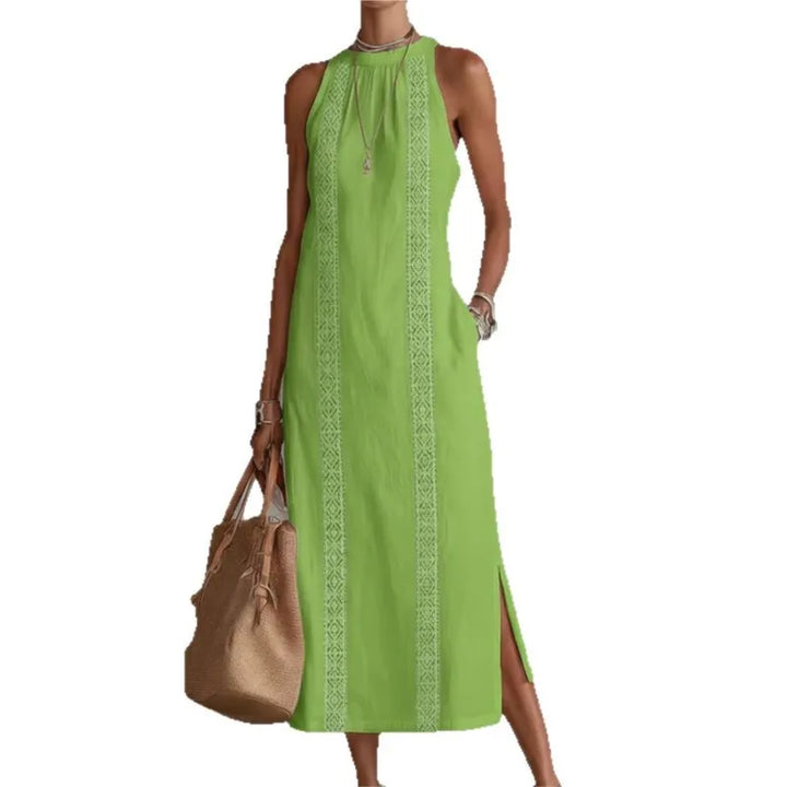 Robe d'été blanche sans manches