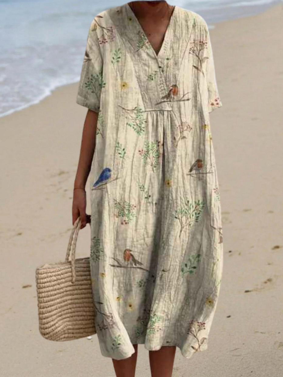 Margaret - Robe Florale Vibrante et Fluide