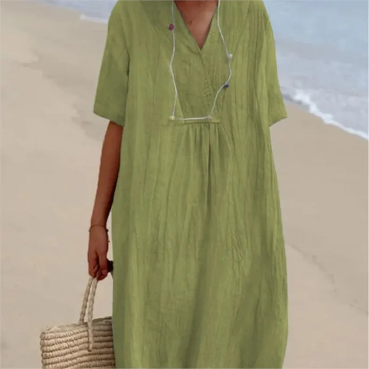Silvana™ | Robe Maxi Texturée Décontractée