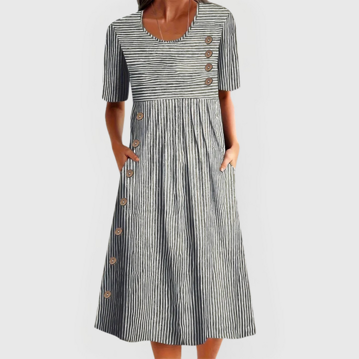 Robe Midi Rayée