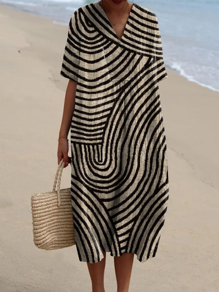 Robe imprimée brise d'été