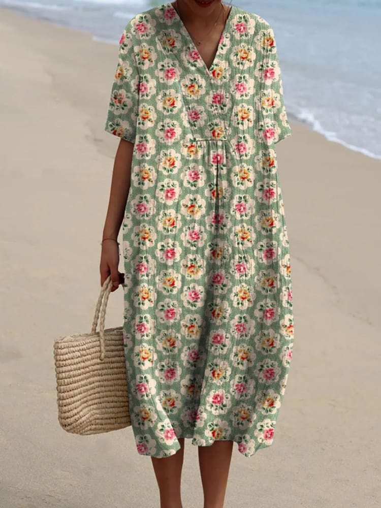 Robe imprimée brise d'été