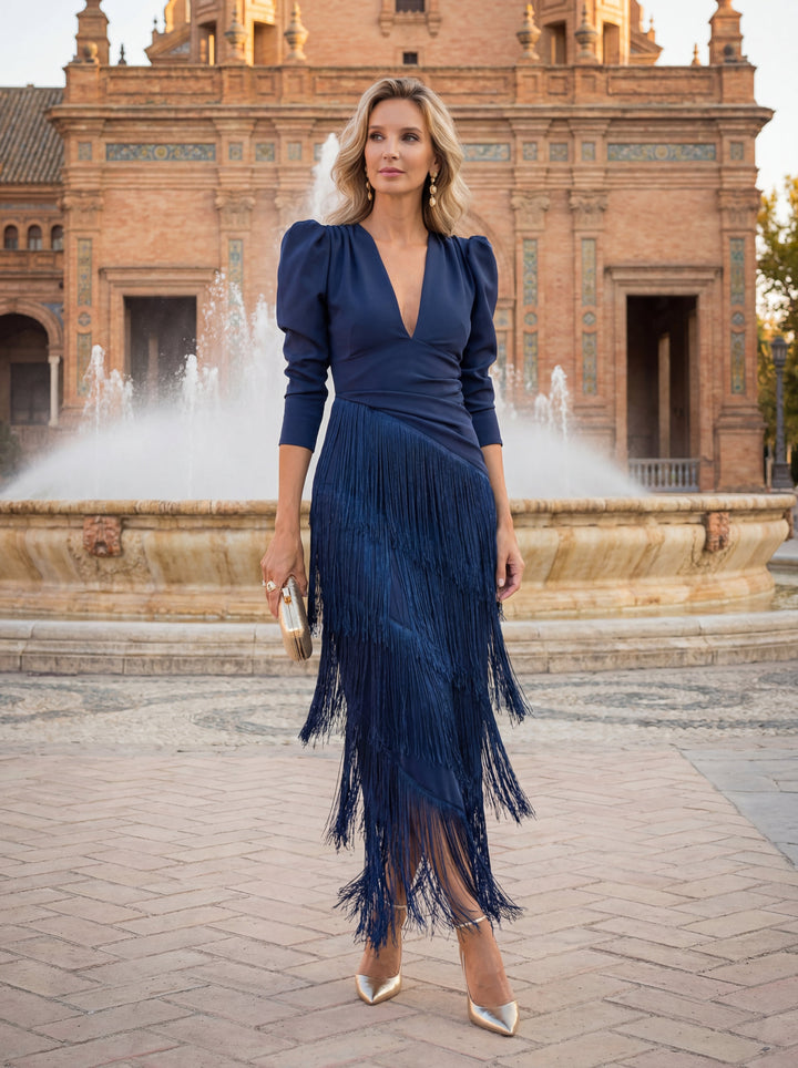 Robe Franges Sauge