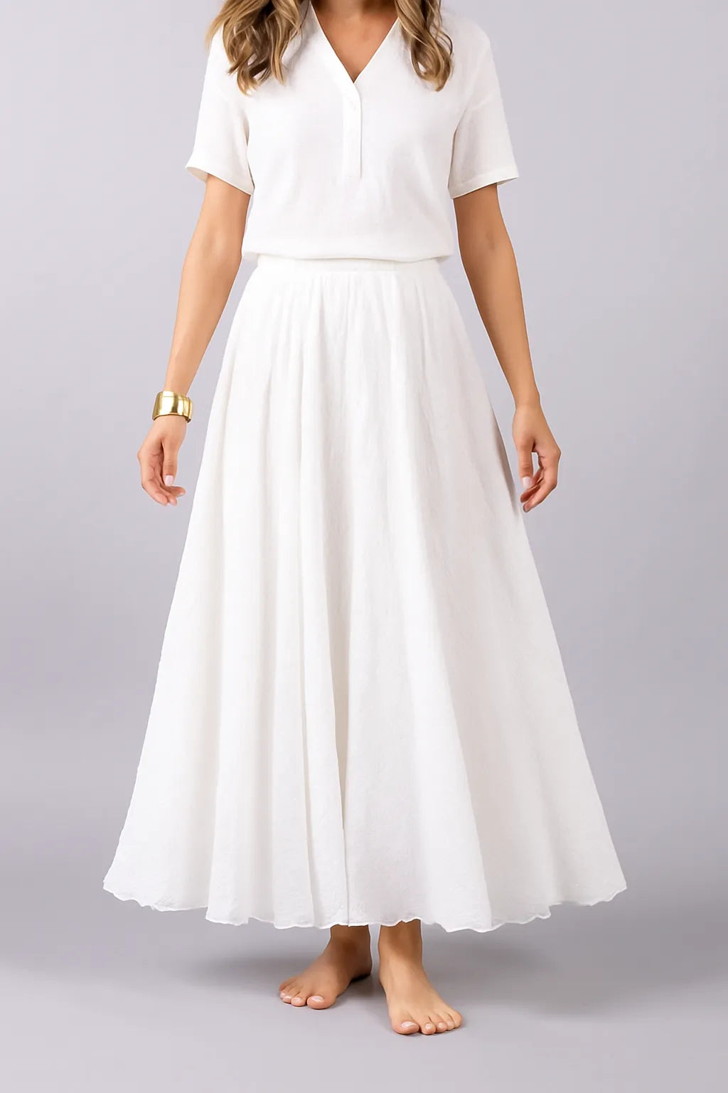 Femme Plissée Maxi Jupe – Vera