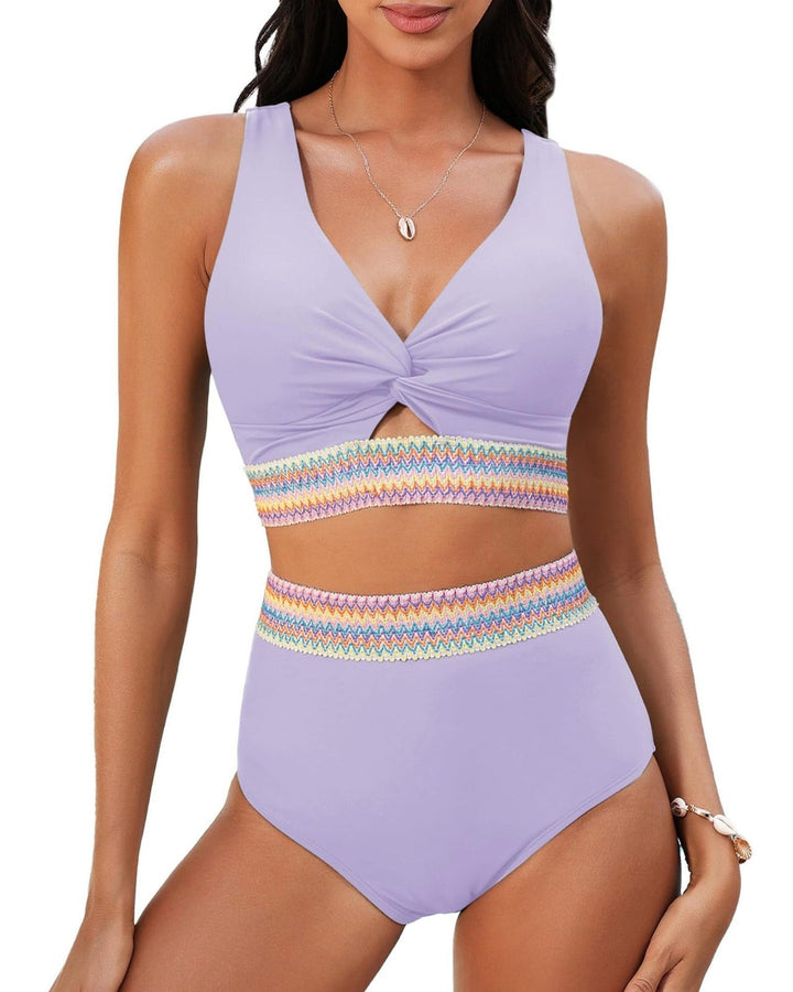 Bikini Taille Haute Texturé Maintien Renforcé