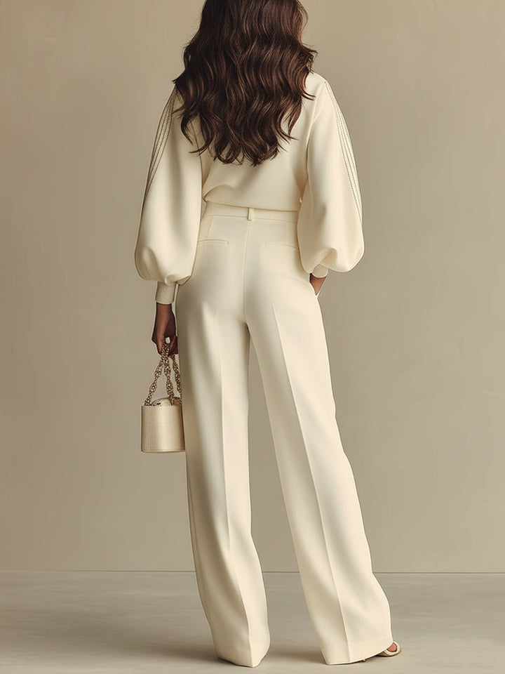 Hannah | Ensemble Côtelé avec Pantalons Amples
