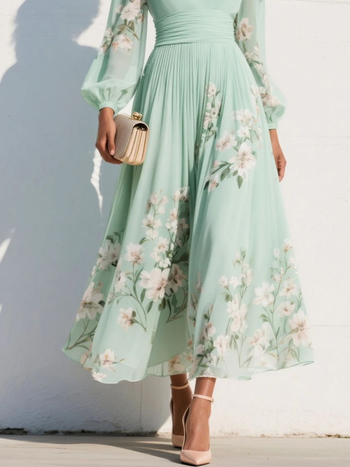 Olivia | Robe en Chiffon Floral