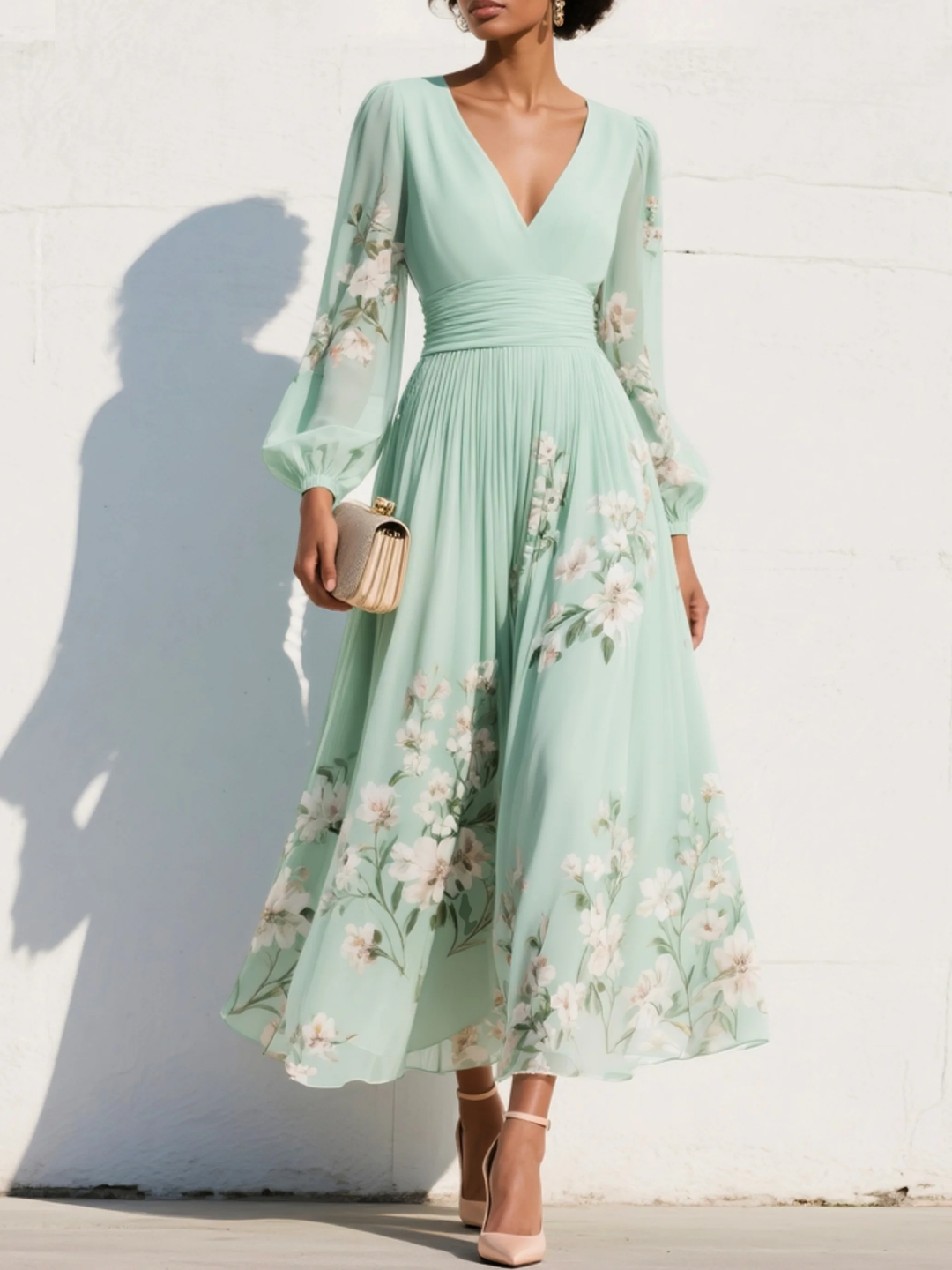 Olivia | Robe en Chiffon Floral