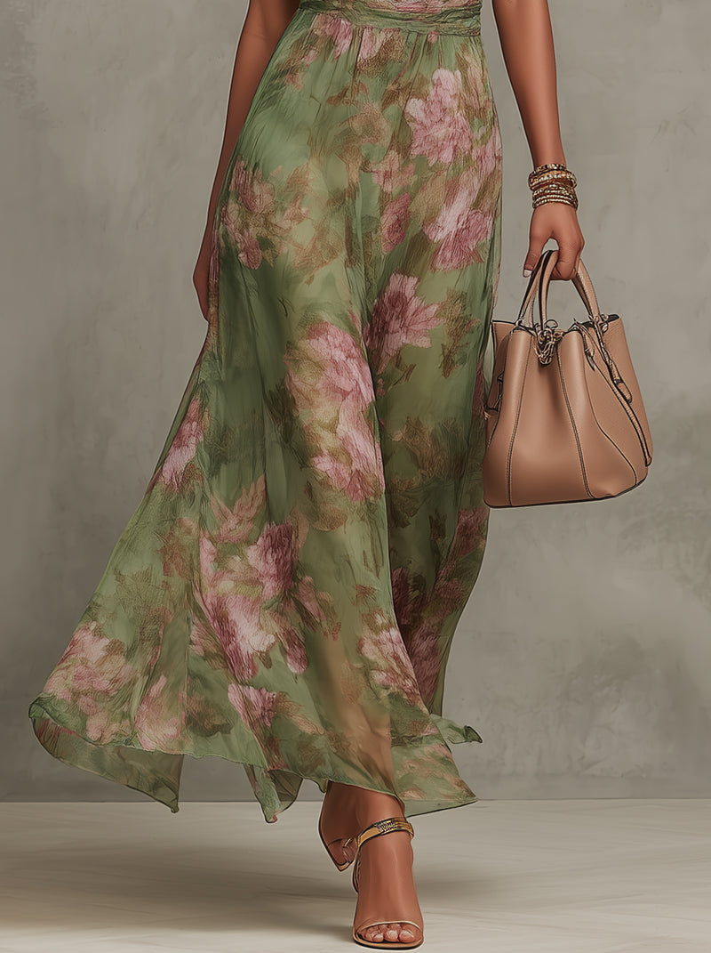 Livia | Robe Maxi Halter Florale