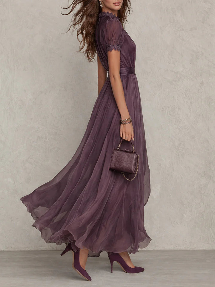 Amara | Robe Maxi en Chiffon Fluide