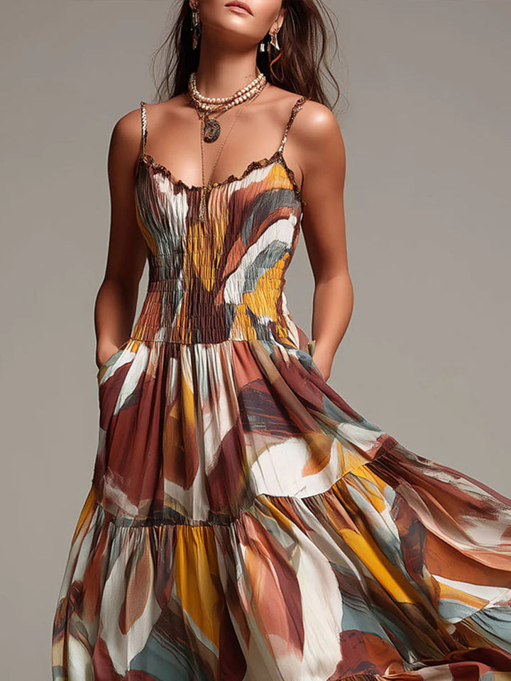 Aurelia | Robe Maxi Abstract Flow
