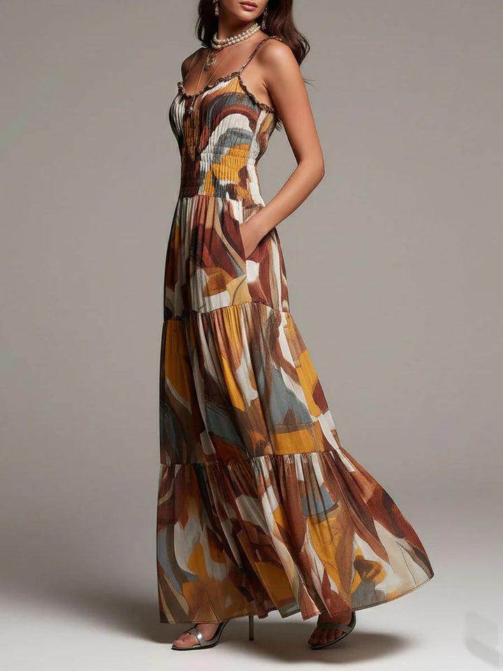 Aurelia | Robe Maxi Abstract Flow