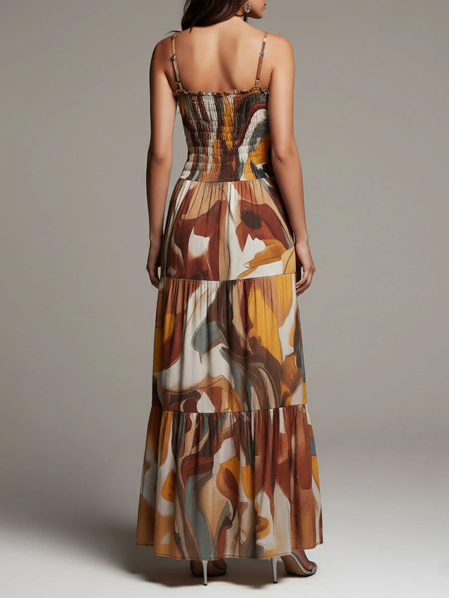 Aurelia | Robe Maxi Abstract Flow