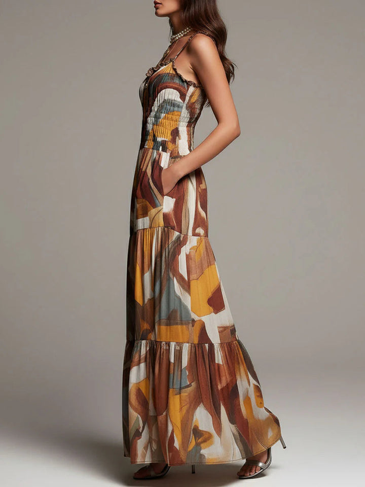 Aurelia | Robe Maxi Abstract Flow