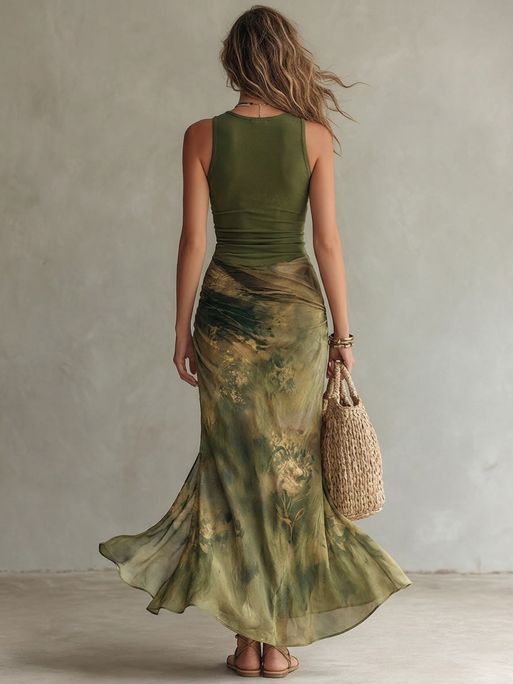 Zara | Robe Maxi Tie-Dye Sculptée