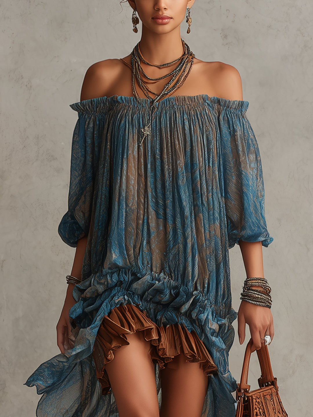 Indira | Robe Mini Boho Débardeur