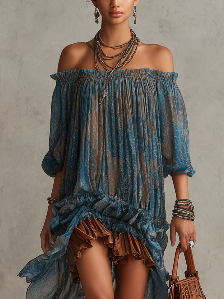 Indira | Robe Mini Boho Débardeur