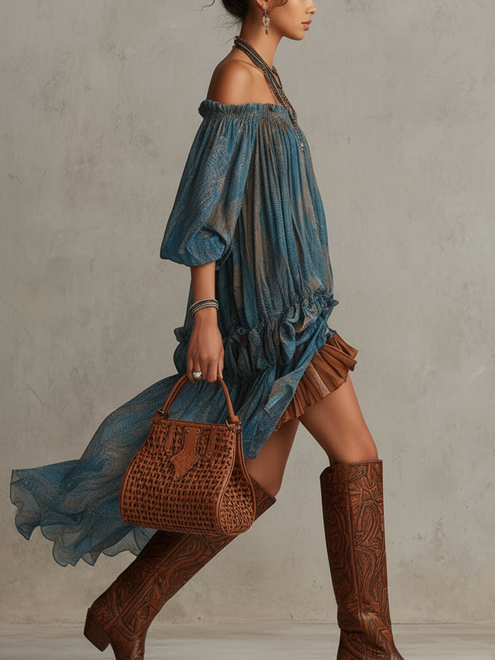 Indira | Robe Mini Boho Débardeur